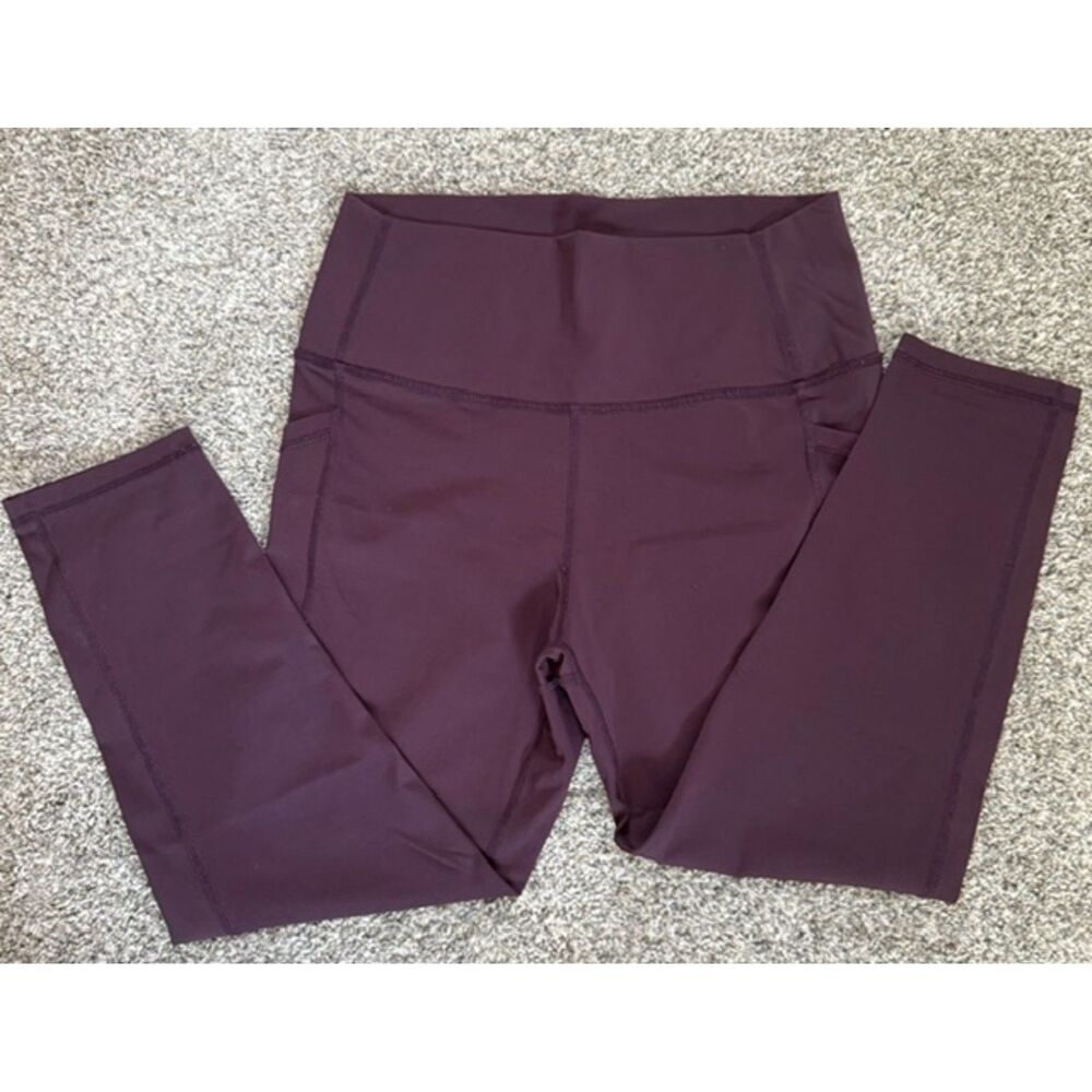 ZYIA Active Plum Purple High-Rise 3/4 Cropped Leggings Size 8/10